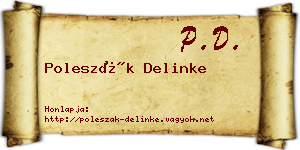 Poleszák Delinke névjegykártya